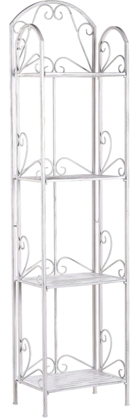 Regal Antik Optik weiß 4 Fächer VALDIVIA