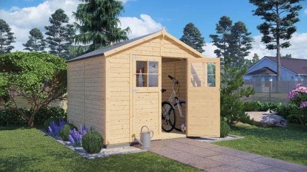 Alpholz Gerätehaus Osterbek Gerätehaus aus Holz Geräteschrank mit 19 mm Wandstärke Gartenhaus