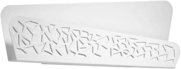 Flurleuchte, 2 flammig, Muster, Stahl, weiß, H 15cm