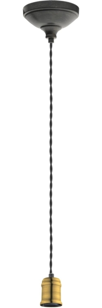 Eglo 32537 Pendelleuchte 1 flammig E27 SCHWARZ-GOLD SCHWARZ YORTH