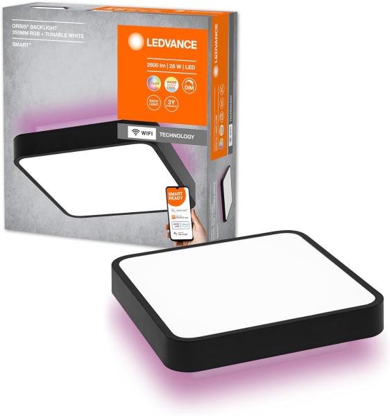 LEDVANCE SMART+ Orbis Backlite firkantet 35cm 1500lm 25W RG