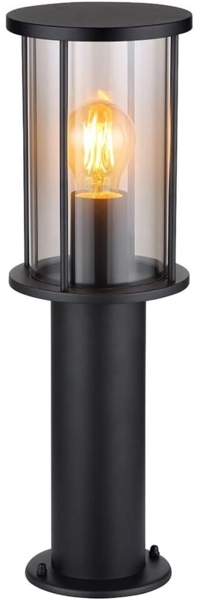 Stehleuchte Gartenlampe, Edelstahl, schwarz, IP54, H 45 cm