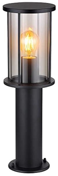 Stehleuchte Gartenlampe, Edelstahl, schwarz, IP54, H 45 cm