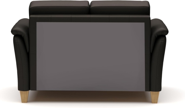 CAVADORE Leder 2er-Sofa Palera / Landhaus-Couch mit Federkern + massiven Holzfüßen / 149 x 89 x 89 / Leder Dunkelbraun Bild 5