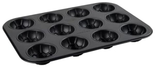Fußballmuffin Form für 12 Muffins Hochwertiges Soccer Baking Muffinblech 62291