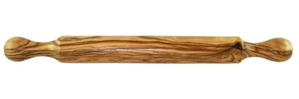 Olivenholz-erleben Teigroller Teigroller KLASSIK (ca. 42 cm) mit Griffen aus Olivenholz Olvienholz, (1-tlg), Ein hochwertiger Alltagsbegleiter – praktisch, schön, immer ein Unikat