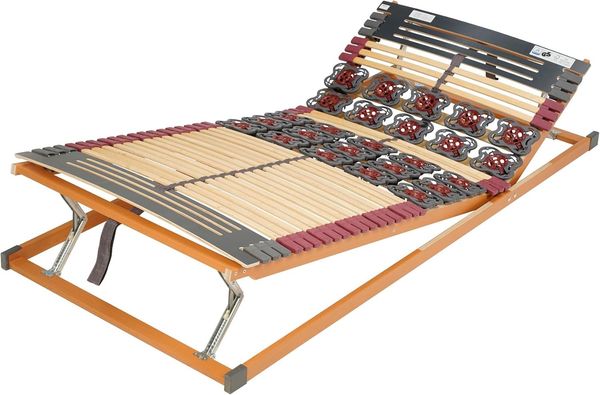 FMP Matratzenmanufaktur 7 Zonen Teller-Leisten Lattenrost Rhodos Komfort KF verstellbar 80x210 cm