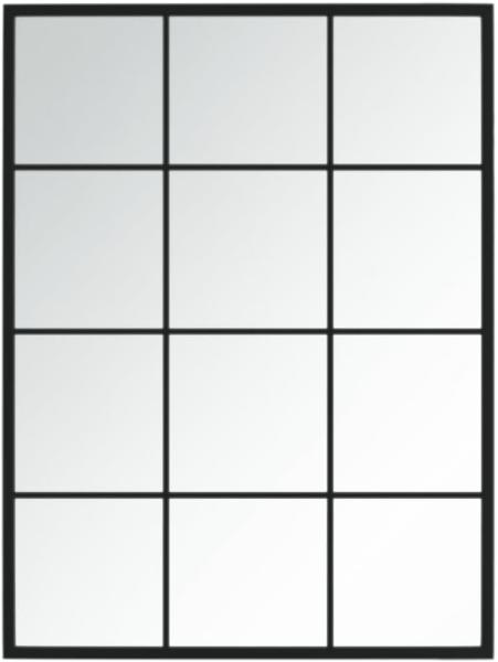 vidaXL Wandspiegel, Metall schwarz, 60x80 cm