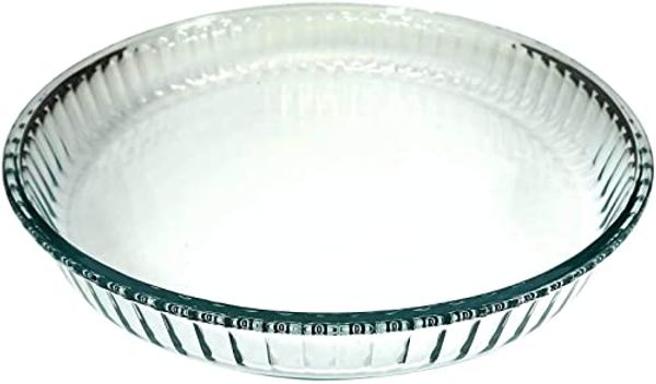 Pasabahce PB-159022 2-tlg. Borcam Auflaufformen, Rund, 1 x Ø 26 cm Höhe: 5cm 1 x Ø 32 cm Höhe: 5,5cm Spülmaschinen-, Mikrowellen-, Backofen- und Eisschrankgeeignet Bild 3