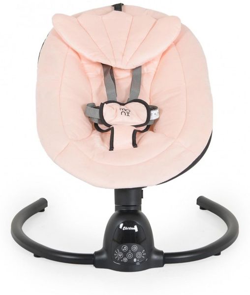 Moni Babywippe Clarissa elektrisch Moskitonetz Fernbedienung Musikfunktion Timer grau pink Bild 4
