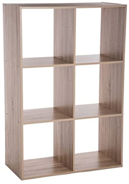 Dekoregal Bücherregal 6 Einlegeböden braun Höhe 100 cm