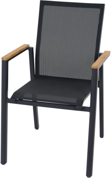 Siena Garden Bologna Stapelsessel - Teak FSC/Aluminiumgestell & Ranotex®, schwarz (T88489)