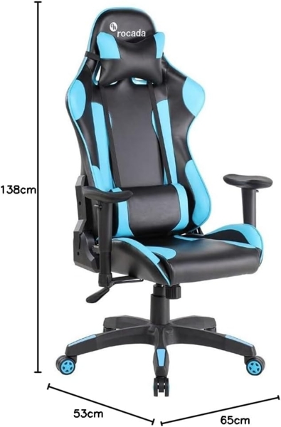 Rocada Gaming-Stuhl Professional blau Bild 2