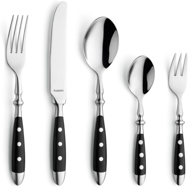 Kuppels COUNTRY Besteckset 30-teilig schwarz hochglanzpoliert