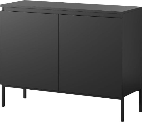 Selsey Sideboard, Engineered Wood, Schwarz, 100 cm