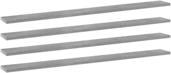 vidaXL Bücherregal-Bretter 4 Stk. Betongrau 100x10x1,5cm Holzwerkstoff 805370