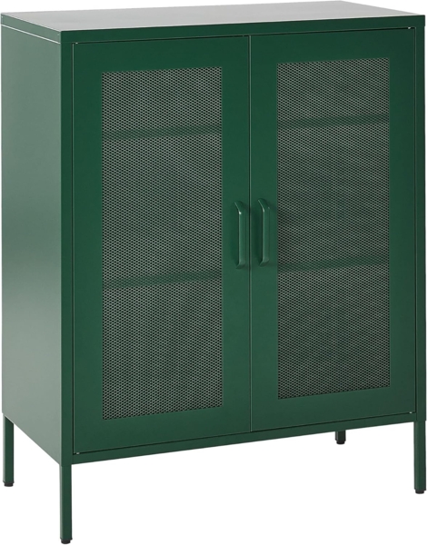 Sideboard mit 2 Türen WAKATIPU Metall 80 cm 40 cm Grün