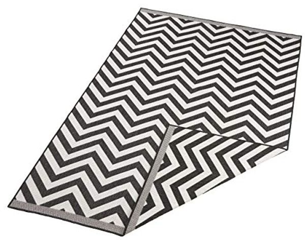 In- & Outdoor Wendeteppich Palma Schwarz Creme - 200x290x0,5cm Bild 5