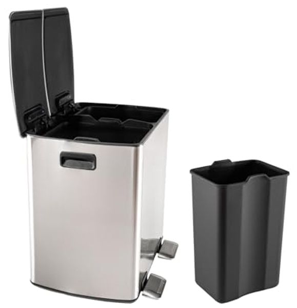 HTI-Living Silber Duo Mülleimer 40 Liter Bild 3