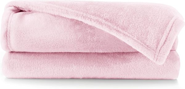 DecoKing Kuscheldecke 70x150 cm rosa Decke Microfaser Tagesdecke Fleece weich sanft kuschelig pink puderrosa powderpink Mic