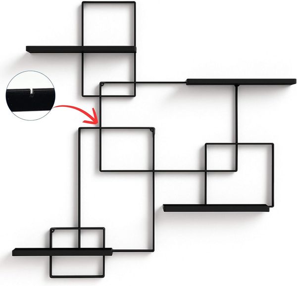 Weinregal Metall Schwarz Black Line Flaschenständer Flaschenregal Flaschenhalter Wandregal Bild 9