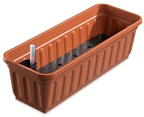 Alpfa Blumenkasten 100 cm Terracotta mit Wasserspeicher Made IN Germany Bild 2