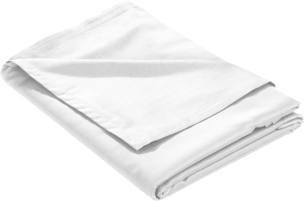 Mako Satin Bettlaken ohne Gummizug weiß 160x260cm