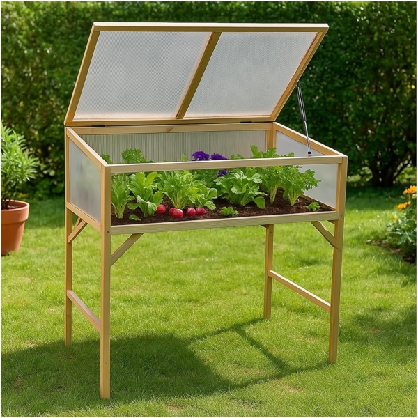 HTI-Living Ideal für Gemüse und Kräuter Hochbeet mit Dach