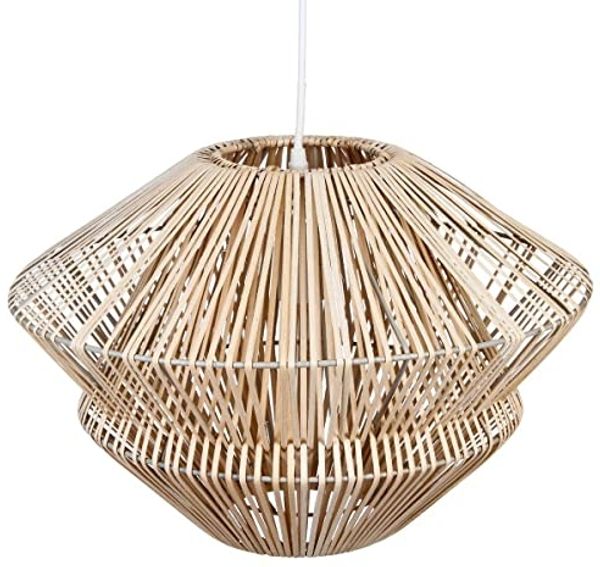 Hängelampe aus Rattan - Durchmesser 48 cm - Farbe: HOLZ Natur - Atmosphera