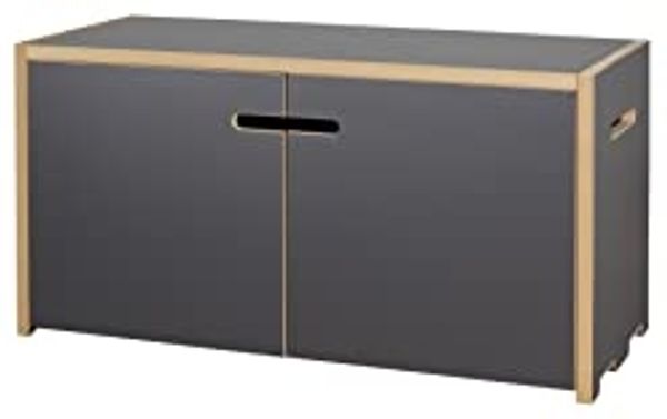 Tojo Hochstapler | modulares Regalsystem Verschiedene Module für Wandregal / Bücherregal / CD Regal | MDF Regal (anthrazit, Grundmodul mit Türen)