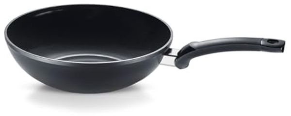 Fissler Wok Ceratal® Orbit Black, Aluminium (1-tlg), gesünderes Kochen mit Antihaft-Effekt, hergestellt ohne PFAS/PTFE