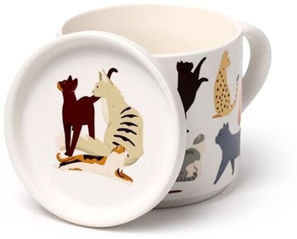 Puckator Tasse Feline Fine Katzen Kaffeebecher & Untersetzer Set