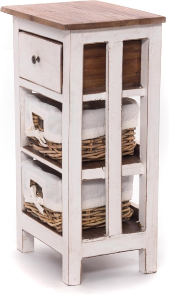 DESIGN DELIGHTS Telefontisch TELEFONTISCH "RATTAN 70", 70x38x28cm (HxBxT), Altholz massiv Beistell Bild 4