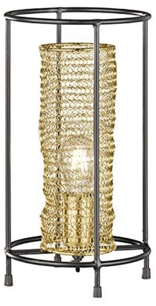 Tischlampe, Waben Design, Gold, H 36 cm, ANO