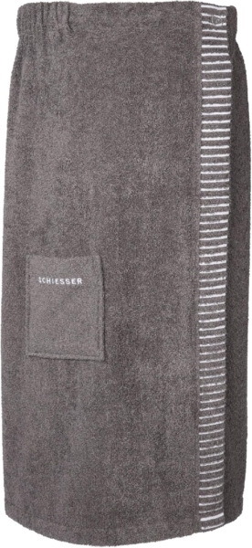 Schiesser 'Rom' Saunakilt, Baumwollfrottee dunkelgrau, 36-44