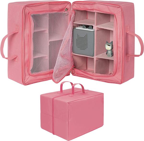 ONVAYA® Aufbewahrungsbox | rosa | vielseitiger Multifunktions-Organizer | Organizer-Box für Kleidung, Schuhe, Kinderzimmer oder Badezimmer | Aufbewahrungstasche aus Stoff | Geeignet als Kofferorganizer | faltbar & stapelbar