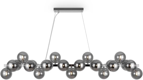 Maytoni Pendelleuchte Dallas 25-flammig chrom rauchglas