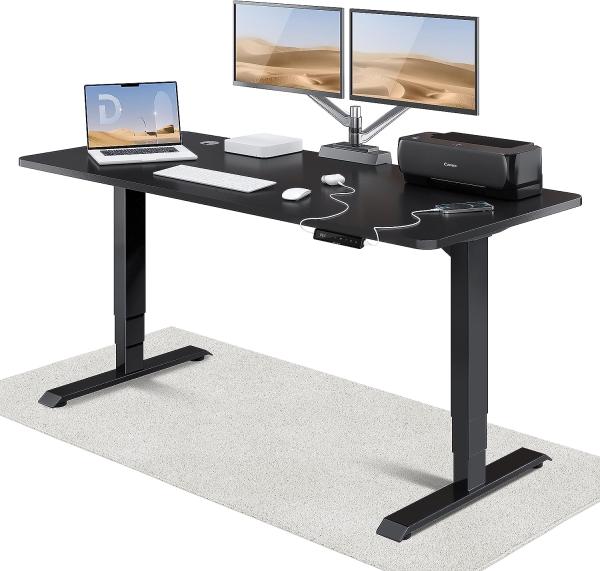 Höhenverstellbarer Schreibtisch (180 x 80 cm) - Schreibtisch Höhenverstellbar Elektrisch mit Flüsterleisem Dual-Motor & Touchscreen - Hohe Tragfähigkeit - Stehtisch von Desktronic