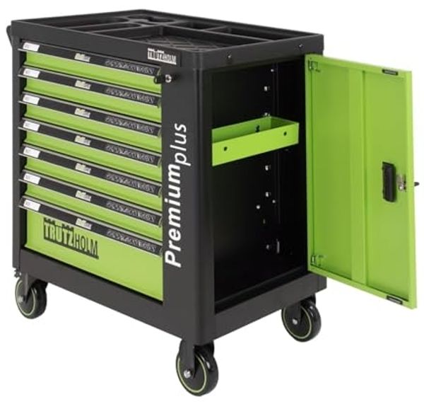 TRUTZHOLM 'Premium XXL' Werkstattwagen, unbestückt, ohne Werkzeug, pulverbeschichteter Stahl grün, 84 x 46 x 90 cm