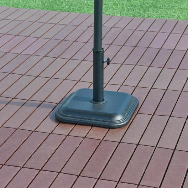 Sonnenschirmständer Biccari Beton 35x35x4,5cm Schwarz 11 kg [casa. pro]