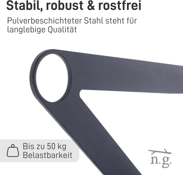 Natural Goods Berlin Garderobenleiste GARD REINICKENDORF, Halterung für Kleiderstange, Wandmontage, Wandgarderobe Bild 5