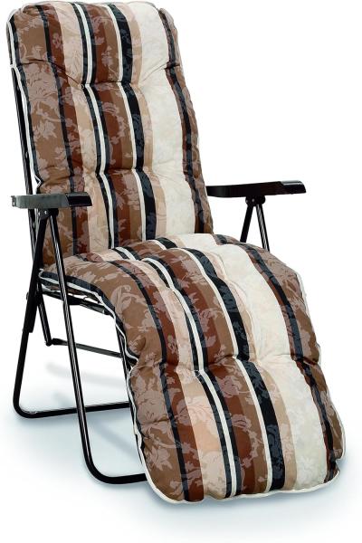 4er Set Sylt Relaxliege Braun 66cm x 110cm x 68cm