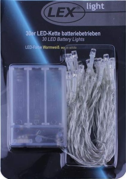 2x 30er LED Lichterkette Set Batteriekette Weihnachten Beleuchtung Deko warmweiß