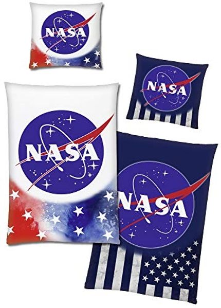NASA Stars & Stripes Glow in The Dark Bettwäsche Linon / Renforce