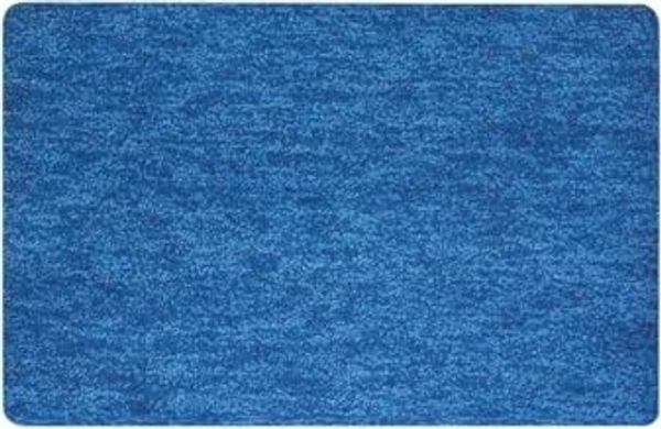 Spirella Badteppich Badematte Duschvorleger Mikrofaser Hochflor | flauschig | rutschhemmend | Gobi | geeignet für Fußbodenheizung | 55x65 cm | Blau