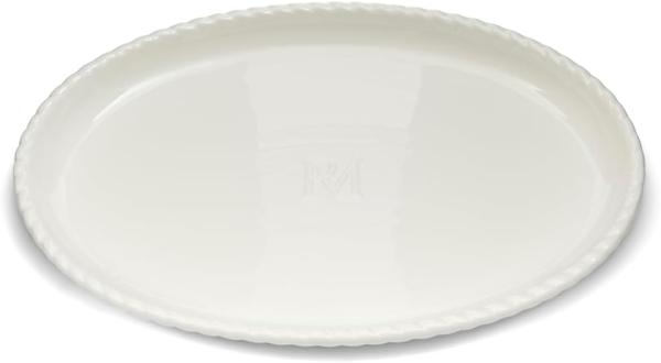 Riviera Maison Servierplatte Elegant Twist Serving Plate Weiß 548930