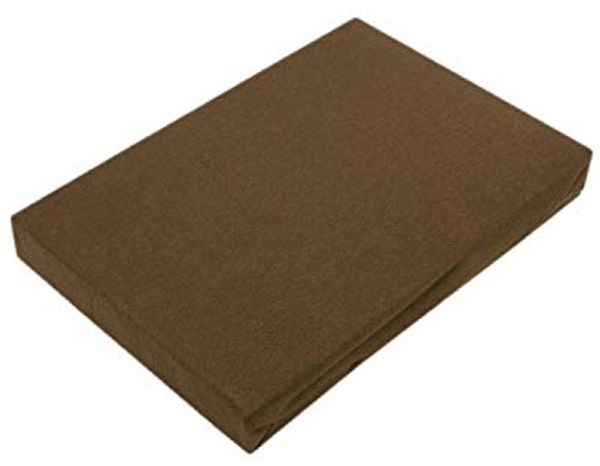 Jersey Spannbettlaken für Wasserbetten Rundumgummizug 200 x 220 cm Schokobraun