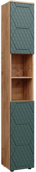 Vicco 'Irma' Badschrank mit 2 Türen und 6 Fächer, Holz, 192 x 30 x 30 cm, Goldkraft Eiche