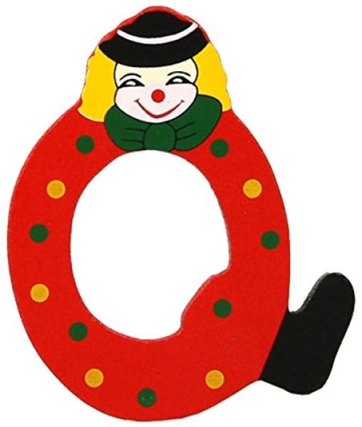 Clown-Buchstabe Holz -Q-