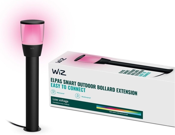 WiZ Elpas Sockel Erweit. B Tunable White&Color 300lm Schwarz/